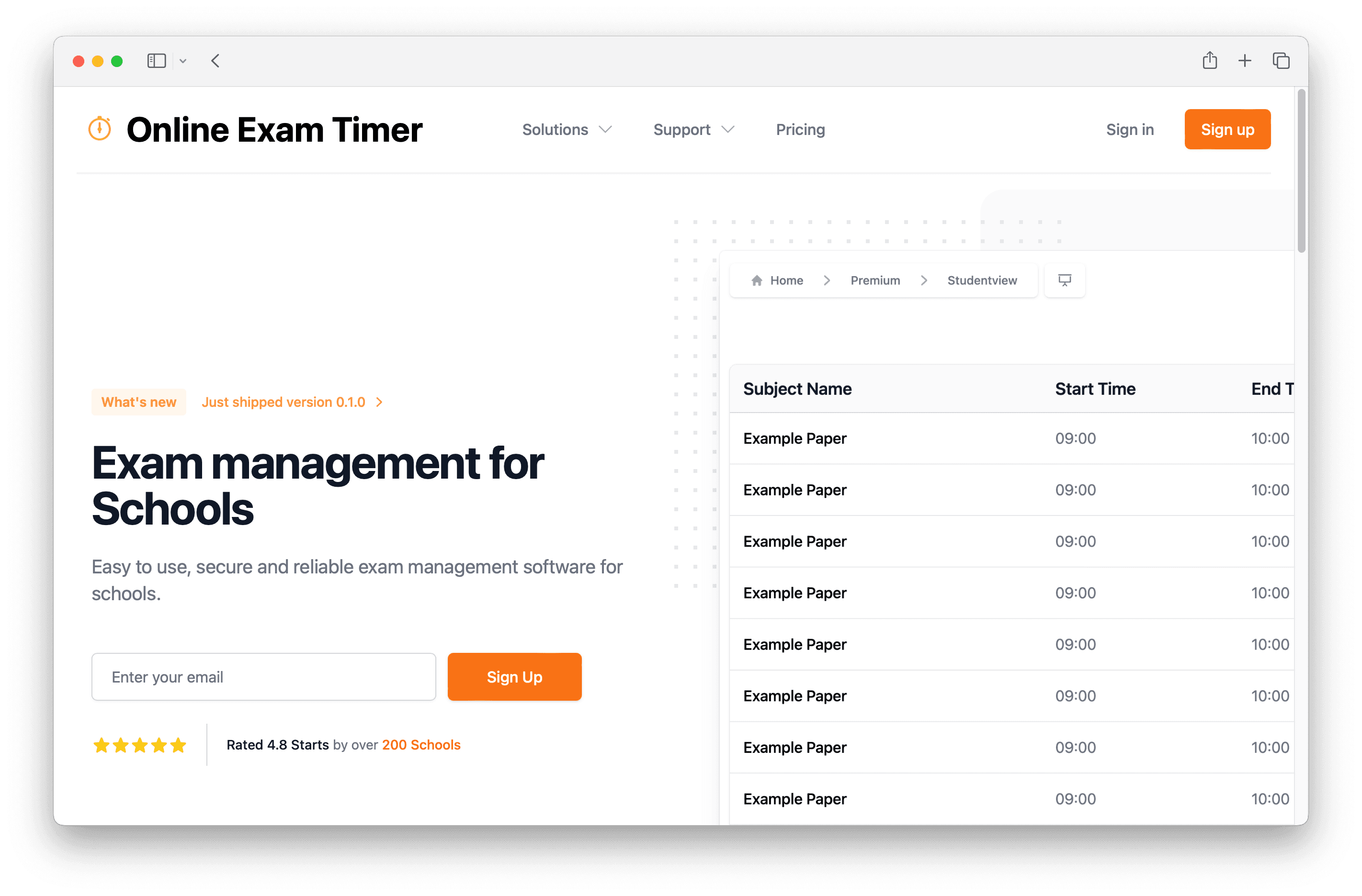 Multiple exams running in parallel